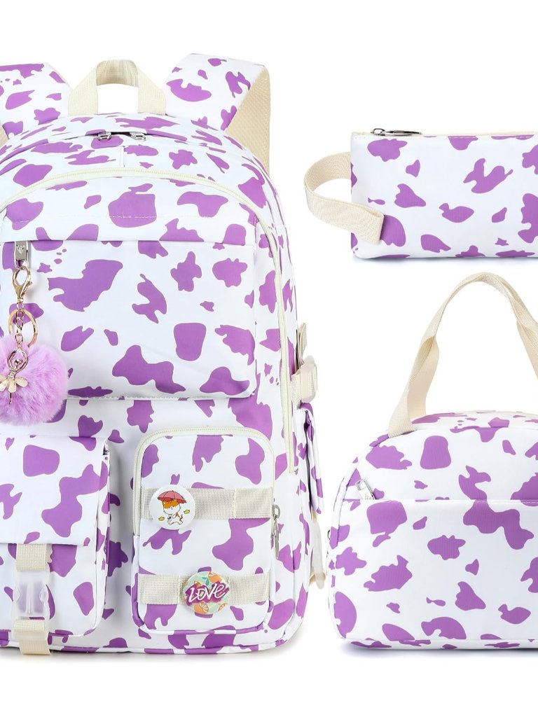 Backpack For Girls 3 Pcs College School Backpacks Kids Bookbag Set With Lunch Bo